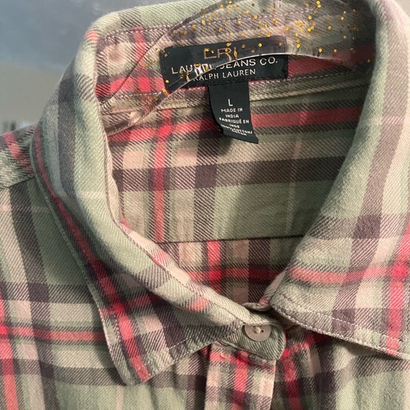 LRL Spring Flannel -  Large - Lauren Jeans Co -Ralph Lauren - Picture 3 of 4